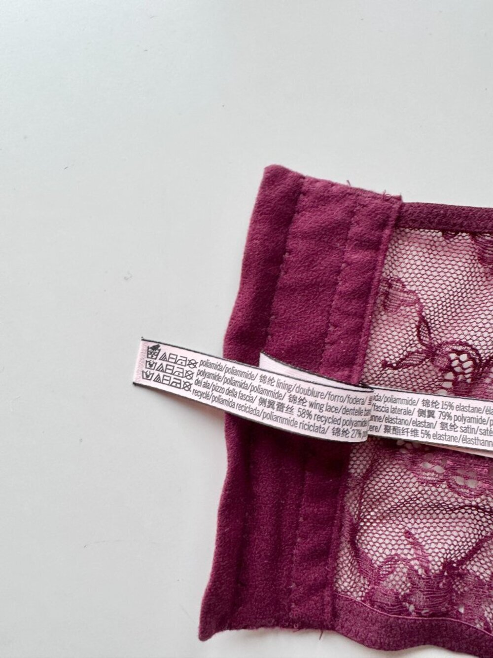 VICTORIA'S SECRET Peony Trellis Maroon Floral Lace Satin Bustier Top, Size M - Picture 15 of 15